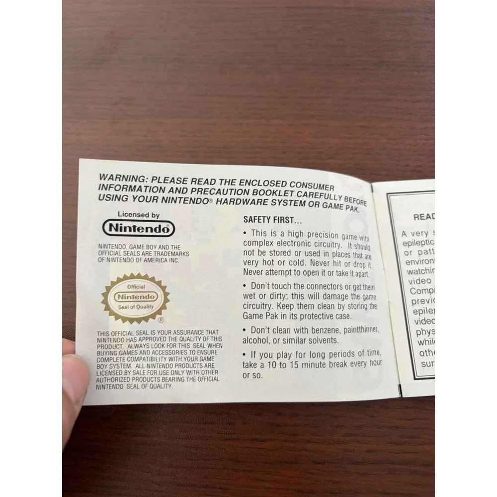 Tesserae - Instruction Booklet - Nintendo Gameboy puzzle video game MANUAL ONLY